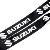 For SUZUKI Racing Black Biker Keychain Lanyard Motorcycle Key chain Strap Tag