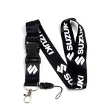 For SUZUKI Racing Black Biker Keychain Lanyard Motorcycle Key chain Strap Tag