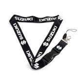 SUZUKI Racing Set of Biker Keychain Lanyard Motorcycle Strap Tag with GSX Backpack Metal Hook Key Ring