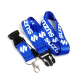 SUZUKI Racing Set of Biker Blue Keychain Lanyard Motorcycle Strap Tag with GSX Backpack Metal Hook Key Ring