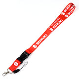For SUZUKI Racing Red Biker Keychain Lanyard Motorcycle Key chain Strap Tag