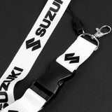 SUZUKI Racing White/Black Set of Biker Keychain Lanyard Motorcycle Strap Tag with GSX1300R YOSHIMURA Key chain