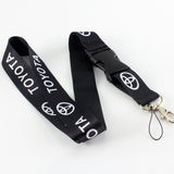 New Toyota Black Keychain Lanyard