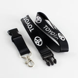 Toyota Set Keychain Lanyard with Chrome Rear Trunk Emblem for 02-06 Toyota Camry / 03-08 Toyota Corolla