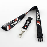 JDM TRD Racing Carbon Fiber Look Embroidery Seat Belt Cover Shoulder Pads 2pcs with TRD Keychain