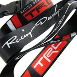 JDM TRD Racing Carbon Fiber Look Embroidery Seat Belt Cover Shoulder Pads 2pcs with TRD Keychain