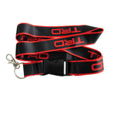 JDM TRD Sports Racing Carbon Fiber Look Embroidery Seat Belt Cover Shoulder Pads 2pcs with TRD Keychain