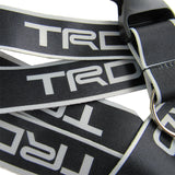 JDM TRD Sports Racing Carbon Fiber Look Embroidery Seat Belt Cover Shoulder Pads 2pcs with TRD Keychain