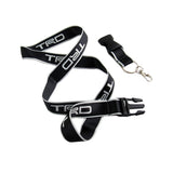JDM TRD Sports Racing Carbon Fiber Look Embroidery Seat Belt Cover Shoulder Pads 2pcs with TRD Keychain