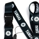 YAMAHA Racing Set of Blue/Black Biker Keychain Lanyard Motorcycle Key chain Strap Tag