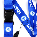 YAMAHA Racing Set of Blue Biker Keychain Lanyard Motorcycle Key chain Strap Tag