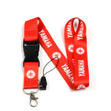For YAMAHA Racing Red Biker Keychain Lanyard Motorcycle Key chain Strap Tag