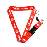 YAMAHA Racing Set of Red Biker Keychain Lanyard Motorcycle Key chain Strap Tag