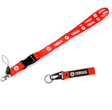 YAMAHA Racing Set of Red Biker Keychain Lanyard Motorcycle Key chain Strap Tag