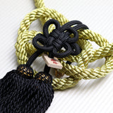 Junction Produce Black Fusa Charm with Gold Knot