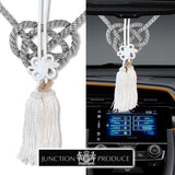 Junction Produce White Fusa Charm with Silver Knot