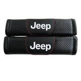 Jeep Black Carbon Fiber Look Seat Belt Cover X2