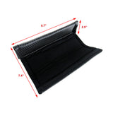 Audi S Line Set Black Carbon Fiber Look Seat Belt Cover with Blue Rubber Car Door Scuff Sill Cover Panel Step Protector