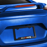Ralliart Motor Sports for Mitsubishi Lancer EVO Black ABS License Plate Frame with Silver Emblem x2