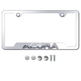 ACURA Front/ Rear Mirror Chrome Finish Stainless Steel 3D License Plate Frame 1pc Logo