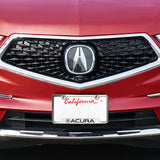 ACURA Front/ Rear Mirror Chrome Laser Etched Cut-Out Stainless Steel License Plate Frame