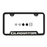Au-Tomotive Gold for JEEP GLADIATOR Stainless Steel Rugged Black Laser Etched License Plate Frame - GF.GLAD.ERB