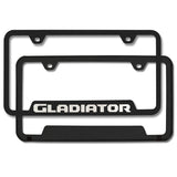 Au-Tomotive Gold for JEEP GLADIATOR Stainless Steel Rugged Black Laser Etched License Plate Frame - GF.GLAD.ERB