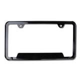 Au-Tomotive Gold Genuine JEEP Laser Etched Logo Black Stainless Cut-Out License Plate Frame GF.JEE.EB