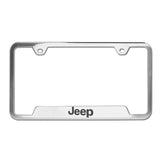 Au-Tomotive Gold Genuine JEEP Laser Etched Logo Stainless Steel Cut-Out License Plate Frame GF.JEE.EC