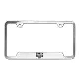 Au-Tomotive Gold Genuine JEEP Grille Laser Etched Logo Stainless Steel Cut-Out License Plate Frame GF.JEEG.EC
