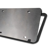 Au-Tomotive Gold Genuine JEEP Laser Etched Logo Mountain Rugged Black Stainless Steel Cut-Out License Plate Frame GF.JEEM.ERB