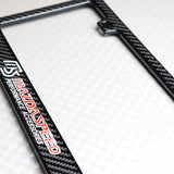 Mazdaspeed 100% Real Carbon Fiber License Plate Frame with Caps & Screws
