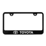 Toyota Stainless Steel OFFICIAL LICENSED Laser Etched License Plate Black Frame - SP.TOY.UB