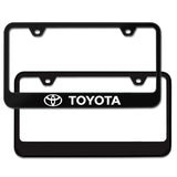Toyota Stainless Steel OFFICIAL LICENSED Laser Etched License Plate Black Frame - SP.TOY.UB