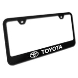 Toyota Stainless Steel OFFICIAL LICENSED Laser Etched License Plate Black Frame - SP.TOY.UB
