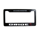 Bride Black ABS License Plate Frame with Caps
