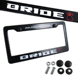 Bride Black ABS License Plate Frame with Caps