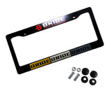JDM BRIDE Black ABS License Plate Frame with Caps for Honda Civic Acura 2PCS