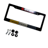 JDM BRIDE Black ABS License Plate Frame with Caps for Honda Civic Acura 1PCS