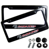 Mazdaspeed Black ABS License Plate Frame with Caps x2