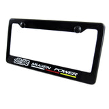 Mugen Black ABS License Plate Frame with Caps