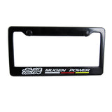 Mugen Black ABS License Plate Frame with Caps x2