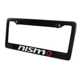 Nissan Nismo Black ABS License Plate Frame with Caps x2