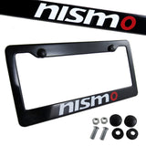 Nissan Nismo Black ABS License Plate Frame with Caps