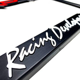 Toyota TRD Black ABS License Plate Frame with Caps x2