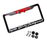 TRD OFF ROAD Toyota Tacoma OEM 3D ABS Molded Nameplate Door Emblem Badge with License Plate Frame with Caps