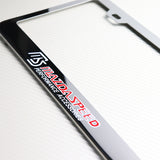 Mazdaspeed Chrome Stainless Steel License Plate Frame with Caps x2