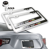 Mugen 2 pcs Stainless Steel License Plate Frame with Caps Bolt Screw Set
