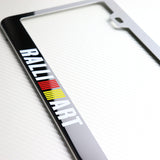 New Ralliart 2 pcs Stainless Steel License Plate Frame with Caps Bolt Screw Set
