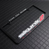 2 pcs SKUNK2 RACING "LIVE the Dream" License Plate Frame + Cap for Honda Civic Acura